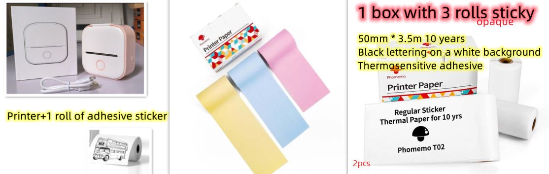 Portable Mini Thermal Label Printer Home Photo Printer Student Wrong Question Printer Bluetooth - compatible Mini Label Printer Price Tag - MANI DIGITAL STORE