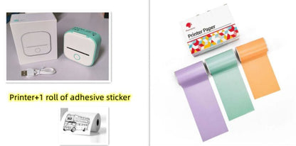 Portable Mini Thermal Label Printer Home Photo Printer Student Wrong Question Printer Bluetooth - compatible Mini Label Printer Price Tag - MANI DIGITAL STORE