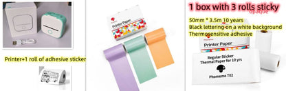 Portable Mini Thermal Label Printer Home Photo Printer Student Wrong Question Printer Bluetooth - compatible Mini Label Printer Price Tag - MANI DIGITAL STORE