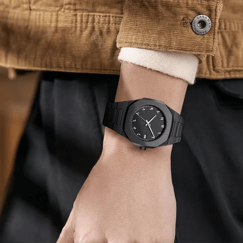Arabic numeral watch for men